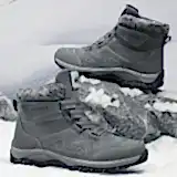 Botas De Nieve Antideslizantes De Color Sólido, Con Punta Redonda