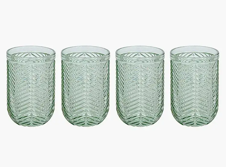 SET VASOS RIPLEY HOME CABANA LARGO VERDE X4