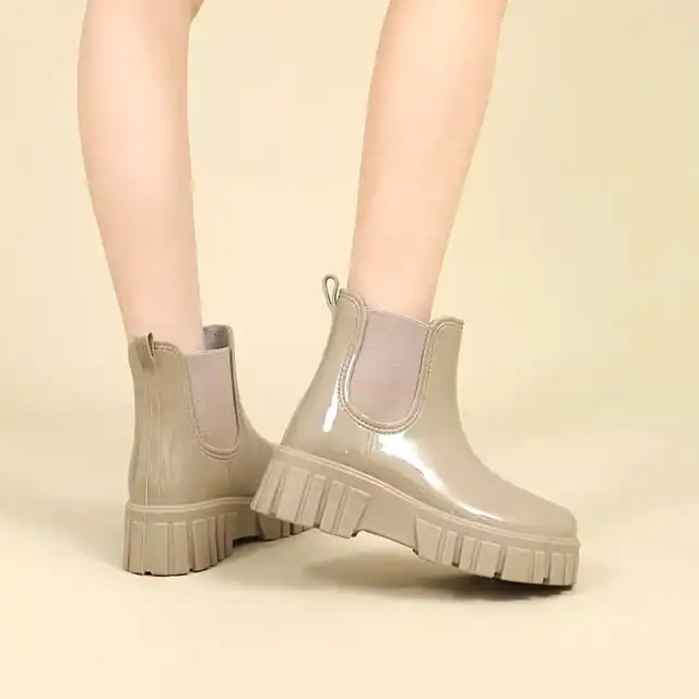 Botas de lluvia con plataforma para mujer