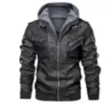 Chaqueta de motocicleta de ecocuero para hombre.