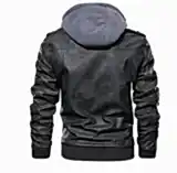 Chaqueta de motocicleta de ecocuero para hombre.