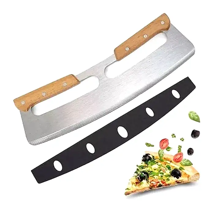 Cortador De Pizza Profesional Doble Mango 35 Cm Premium