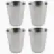 Conjunto de 4 camping de acero inoxidable taza bebiendo.