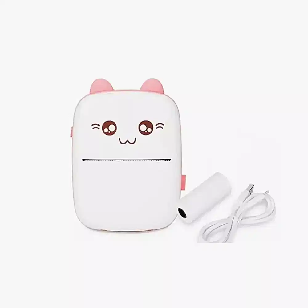 Mini Impresora Térmica Portátil Bluetooth Gatito ROSA