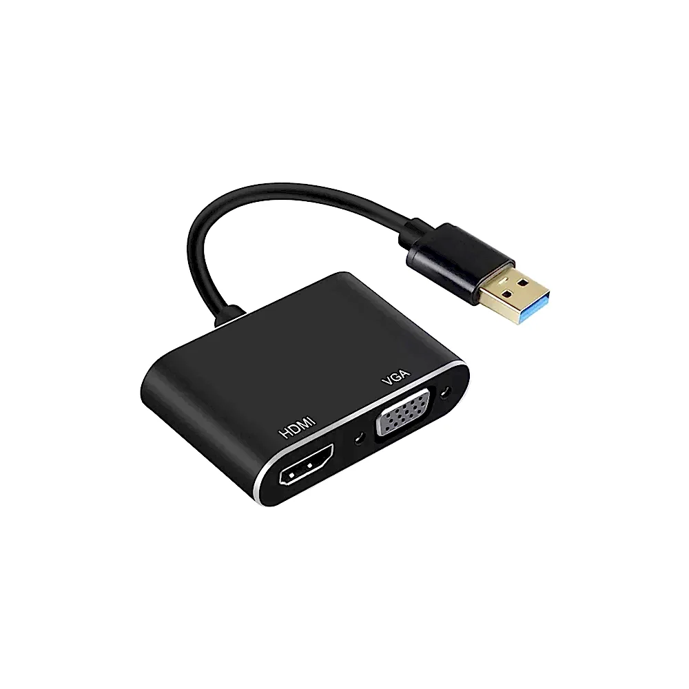 Adaptador Data Line Hd, Puerto Usb, Conversor Hdmi+vga Tipo