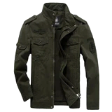 Chaqueta militar bomber para hombre abrigo de mezclilla cálido