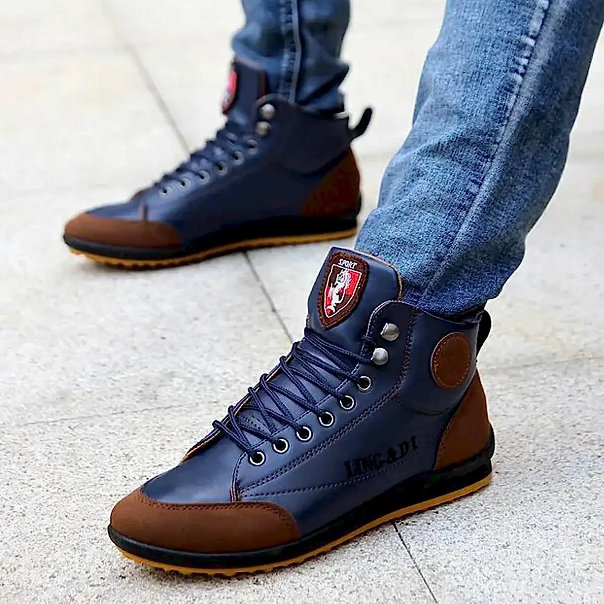 Botines Hombre azul Casual