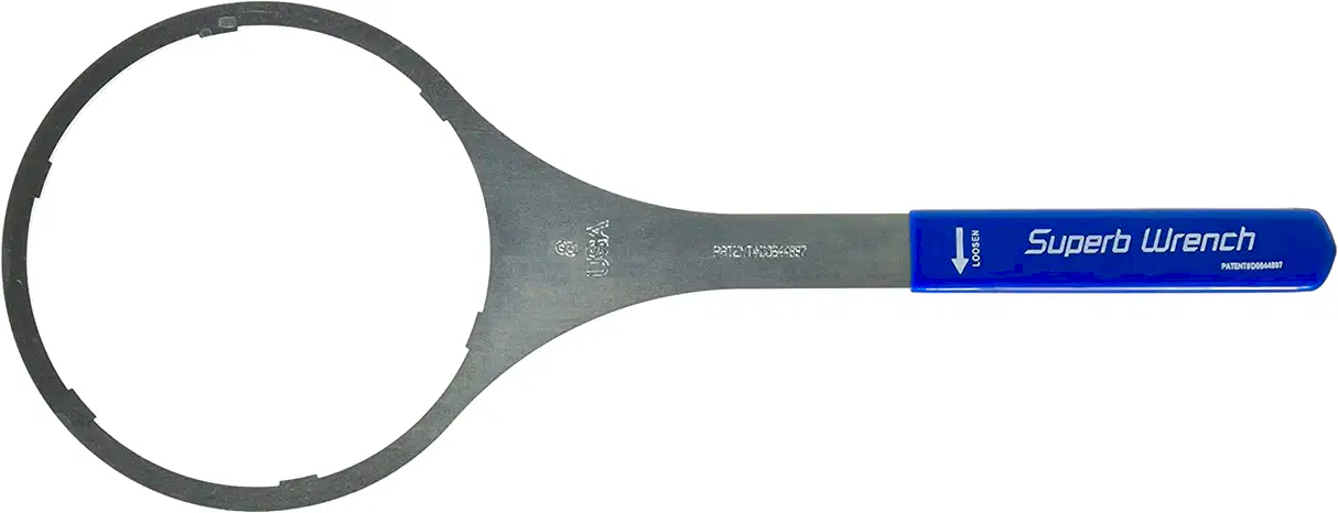 Superb Wrench SUPERB-SW-4-SS-8 Llave de metal para carcasa de filtro de agua (6 pulgadas de diámetro interior)